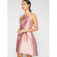 womens bandeau dip hem prom dress pink