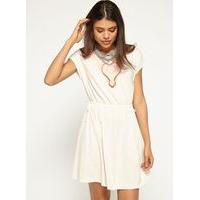 Womens Peach Cutwork Tie Dress, Peach