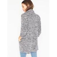 Womens Grey Space Dye Boyfriend Blazer, Blue