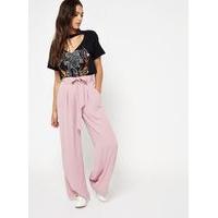 womens blush belted trousers powder blush