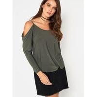 Womens Khaki Slinky Lattice Top, Khaki