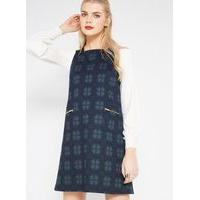 Womens Check Pinny Dress, Assorted