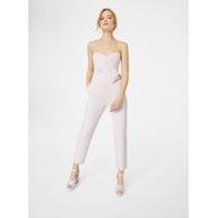 Womens Pink Bow Bandeau Jumpsuit, Pink
