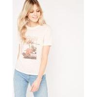 Womens Pink Chateau Burn Out T-Shirt, Pale Pink