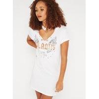 womens white atlantis t shirt dress white