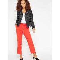 womens red paper bag trousers red