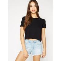 Womens Black Tie Back T-Shirt, Black