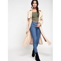 Womens Camel Crepe Mac, Camel