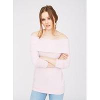 Womens Lilac Soft Touch Bardot Top, Lilac