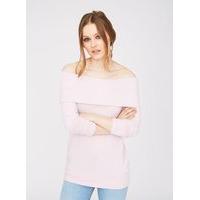 womens lilac soft touch bardot top lilac