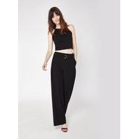 Womens Black Wide Leg Trousers, Black