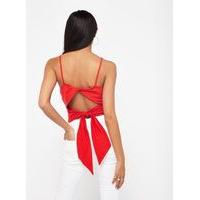 Womens Red Bow Back Camisole Top, Red