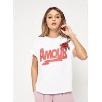 Womens White Amour T-Shirt, White