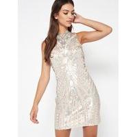 womens premium silver sequin chinoiserie dress assorted