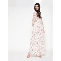 Womens PREMIUM Lace Yoke Floral Maxi Dress, Assorted