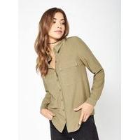 Womens Khaki Military Shirt, Khaki