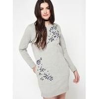 Womens Embroidered Sweater Knitted Dress, Assorted