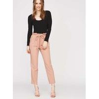 womens blush paper bag trousers powder blush