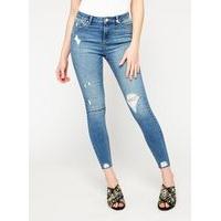 womens lizzie vintage knee ripped jeans blue