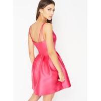 Womens Fuschia Camisole Prom Dress, Pink
