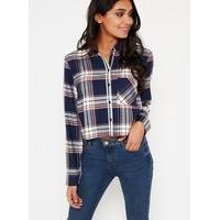 womens crop check shirt assorted