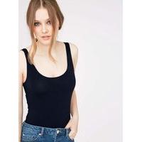 Womens Black Square Neck Body, Black