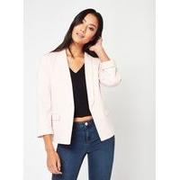 Womens Blush Ponte Blazer, White