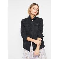 Womens Black Denim Jacket, Black