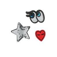 Womens Sequin Badge Pack, Assorted