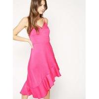 Womens Fuchsia Hanky Hem Camisole Dress, Pink