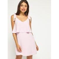 Womens Lilac Tie Shoulder Shift Dress, Pink