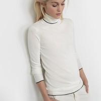 Wool Mix Roll Neck Jumper