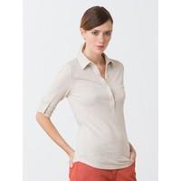 womans organic slub cotton polo t shirt hecken