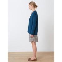 womans loose cardigan in a cotton and silk blend haux