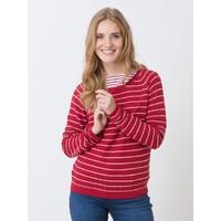 Woman\'s pure organic cotton striped sweater, HATAKI