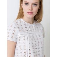 Woman\'s cotton eyelet lace top, HINODE