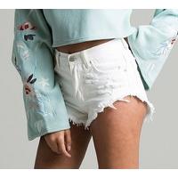 Womens Distressed Denim Shorts