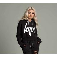 womens script cropped hooded top