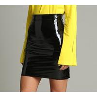 womens pvc mini skirt