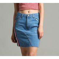 Womens Denim Taped Skirt