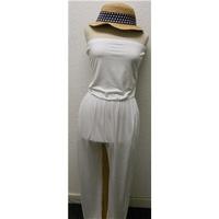 womens summer outfit asos size 10 white jumpsuit