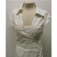 Women\'s Wrap around dress Dranella - Size: 34 - Beige - Wrap around dress