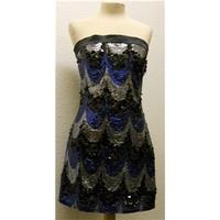 womens evening sequined strapless dress size 12 metallics strapless dr ...