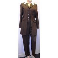 womens trouser suit wallis size 14 brown trouser suit