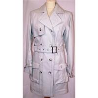 Woolworths size 12 white leather coat