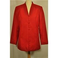 womens jacket laura scott size 10 red smart jacket coat