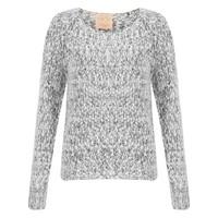 Womens Plum Tree Passion Flower black & grey Jumper