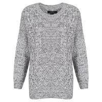 womens amara reya lemon blossom grey crew neck jumper