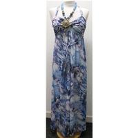 womens dress jane norman size 12 blue full length dress