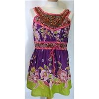 womens dress papaya size 10 multi colored sleeveless